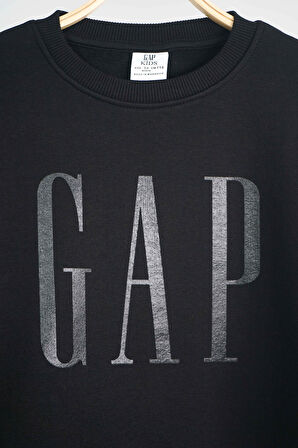 KIZ Erkek Çocuk  BİSİKLET YAKA GAP BASKILI MANŞETLİ PAMUK SWEAT