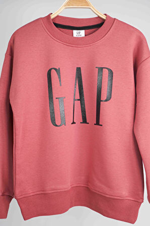 KIZ Erkek Genç  BİSİKLET YAKA GAP BASKILI MANŞETLİ PAMUK SWEAT