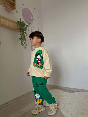 ERKEK ÇOCUK MİCKEY MODELLİ MODELLİ PAMUK EŞOFMAN TAKIM