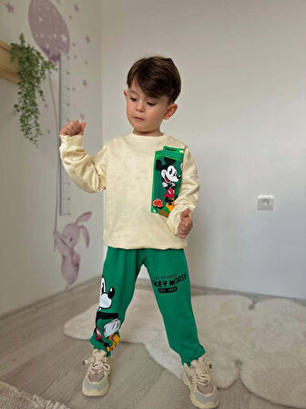 ERKEK ÇOCUK MİCKEY MODELLİ MODELLİ PAMUK EŞOFMAN TAKIM