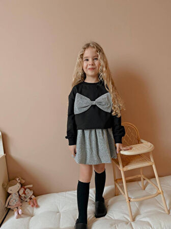 KIZ ÇOCUK FİYONK MODELLİ SİMLİ ETEKLİ TAKIM