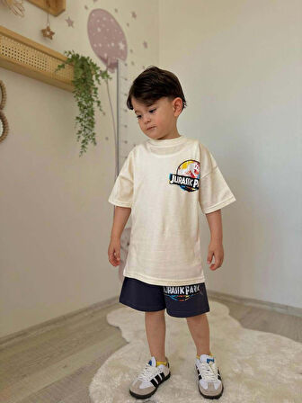 ERKEK ÇOCUK JURASSİC PARK PAMUK ŞORTLU TAKIM