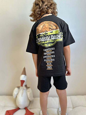 ERKEK ÇOCUK JURASSİC PARK DESENLİ PAMUK ŞORTLU TAKIM