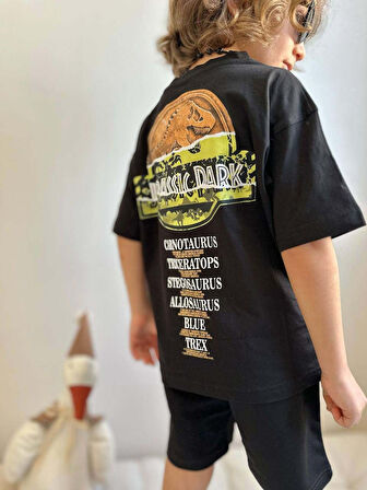 ERKEK ÇOCUK JURASSİC PARK DESENLİ PAMUK ŞORTLU TAKIM
