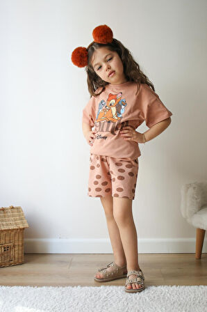 KIZ ÇOCUK SİNBAD MODELLİ ŞORTLU PAMUK TAKIM