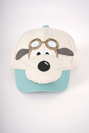 KİTTİ ERKEK BEBEK 1-3 YAŞ KÖPEK MODELLİ ŞAPKA