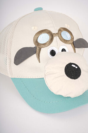 KİTTİ ERKEK BEBEK 1-3 YAŞ KÖPEK MODELLİ ŞAPKA