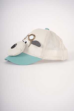 KİTTİ ERKEK BEBEK 1-3 YAŞ KÖPEK MODELLİ ŞAPKA