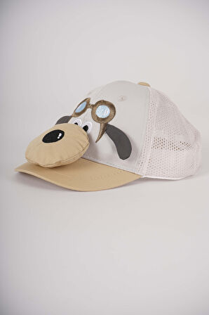 KİTTİ ERKEK BEBEK 1-3 YAŞ KÖPEK MODELLİ ŞAPKA