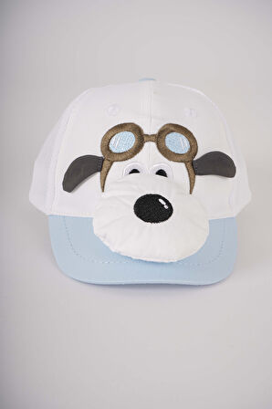 KİTTİ ERKEK BEBEK 1-3 YAŞ KÖPEK MODELLİ ŞAPKA