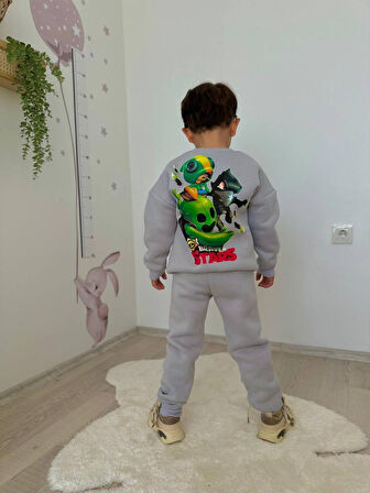 ERKEK ÇOCUK BRAWL STARS MODELLİ 3 İPLİK ŞARDONLU EŞOFMAN TAKIMI