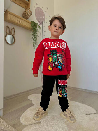 ERKEK ÇOCUK KARAKTER BASKILI 3 İPLİK EŞOFMAN TAKIMI