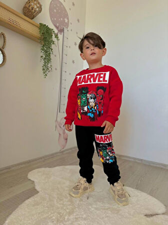 ERKEK ÇOCUK KARAKTER BASKILI 3 İPLİK EŞOFMAN TAKIMI
