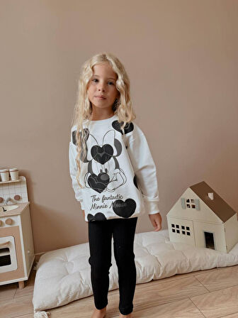 KIZ ÇOCUK MİNNİE MODELLİ TAYTLI TAKIM