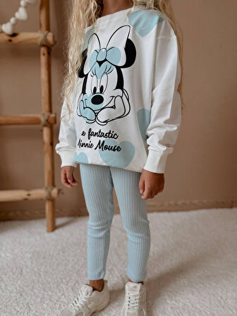 KIZ ÇOCUK MİNNİE MODELLİ TAYTLI TAKIM