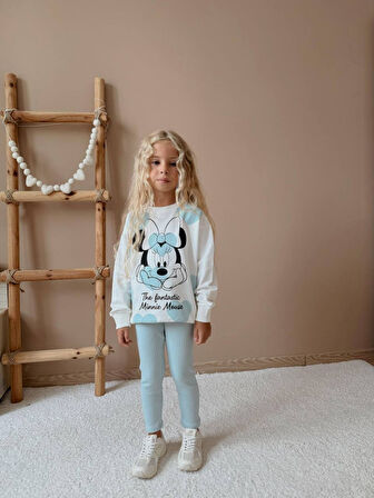 KIZ ÇOCUK MİNNİE MODELLİ TAYTLI TAKIM