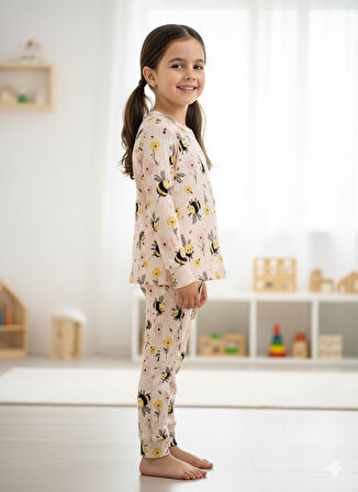 YENİ SEZON KIZ ERKEK ÇOCUK FİTİLLİ PAMUK PİJAMA TAKIMI