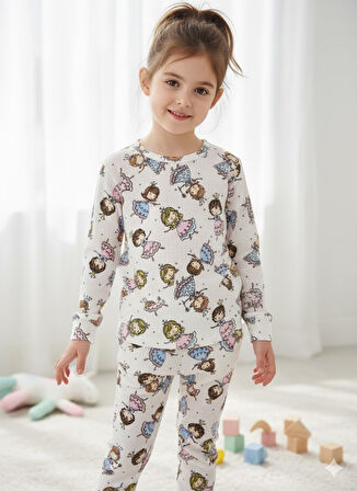 YENİ SEZON KIZ ERKEK ÇOCUK FİTİLLİ PAMUK PİJAMA TAKIMI