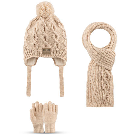 KİTTİ 25170-08 4-7 YAŞ ATKI BERE ELDİVEN SET