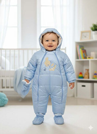 BEBEK İÇİ KÜRKLÜ ÇIKABİLEN PATİK VE ELDİVENLİ ASTRONOT TULUM