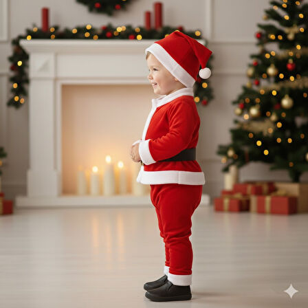 ERKEK ÇOCUK NOEL YILBAŞI TEMALI NOEL BABA TAKIMI