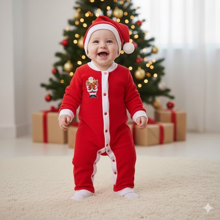 BEBEK YILBAŞI NOEL TEMALI NOEL BABA BAKILI TULUM