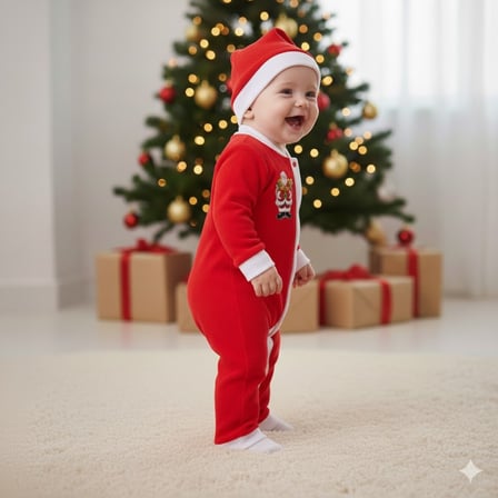 BEBEK YILBAŞI NOEL TEMALI NOEL BABA BAKILI TULUM