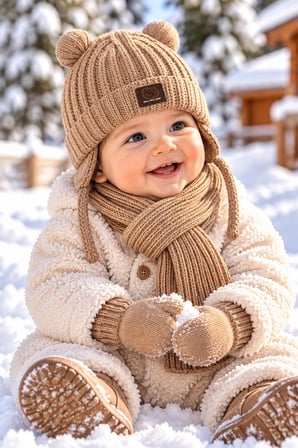 KİTTİ 26150-07 0-18 AY ERKEK BEBEK ATKI BERE ELDİVEN SET