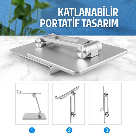 Coofbe Ayarlanabilir Masaüstü Tablet Standı Tablet Tutucu Alüminyum Ayarlanabilir Tablet Tutucu