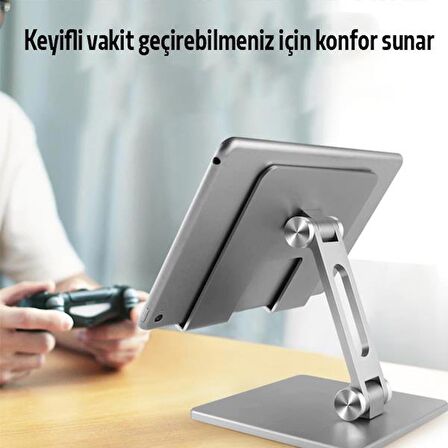 Coofbe Ayarlanabilir Masaüstü Tablet Standı Tablet Tutucu Alüminyum Ayarlanabilir Tablet Tutucu