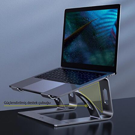 Coofbe Premium 10-17İnch Arası Uyumlu Laptop Standı, Sarsıntı Engelleyici, Kaymaz Taban Stand