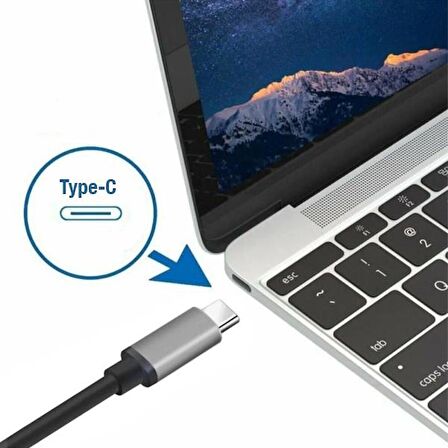 Coofbe 1.8 Metre Type-C to HDMİ 4K 60Hz Ses ve Görüntü Kablosu, Telefon, Tablet, PC HDMİ Kablosu