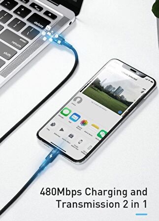 Baseus İphone 14 13 12 11 Pro Max Şarj Kablosu Ultra Hızlı 1 Mt 18W Type-C To İPhone Şarj Kablosu Veri Aktarım Kablosu