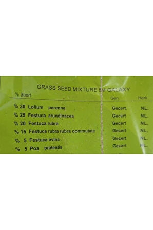 7 Günde Çimlenen Üzerine Basılabilir 6'lı Karışım Çim Tohumu 1kg