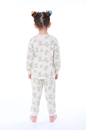 Sweet Daisy Desenli Kız Çocuk Pijama Takımı