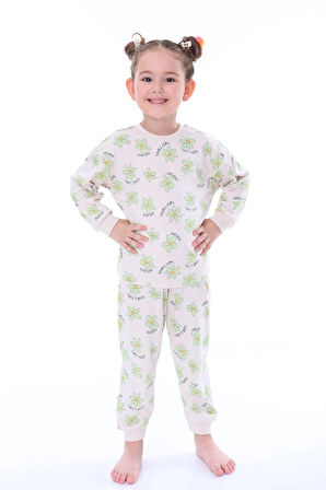 Sweet Daisy Desenli Kız Çocuk Pijama Takımı