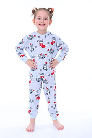 Yılbaşı Temalı Baston Şeker Desenli %100 Pamuk Unisex Pijama Takımı