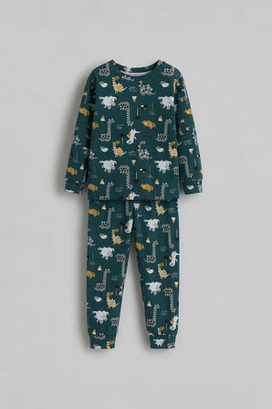 Erkek Çocuk %100 Pamuk Süprem Kumaş Uzun Kollu Mevsimlik Pijama Takımı 