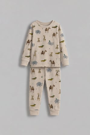 Erkek Çocuk %100 Pamuk Süprem Kumaş Uzun Kollu Mevsimlik Pijama Takımı 