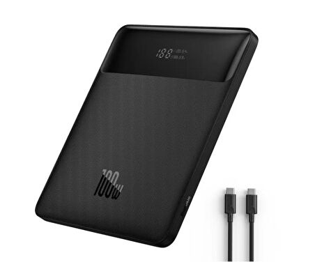 Baseus Super 100 W 20000 mAh Hızlı Şarj Powerbank Siyah 
