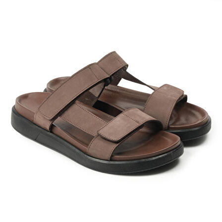 Erkek Terlik AG- 23345-3 John May Nubuk Kahve