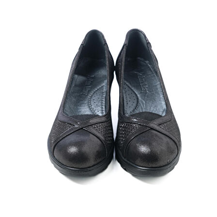 Kadın Dolgu Taban Ayakkabı EL-6407-3-709 JOHN MAY Black Purple (2523)