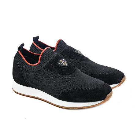 Deriden  Erkek Sneaker ER-35025 DERIDEN Siyah Garni Siyah Süet