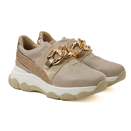 Kadın Dolgu Taban Ayakkabı 9R4660 Comart 4660 MIC NAP BEI  VER PE TO PL Beige