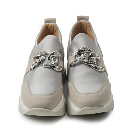 Kadın Dolgu Taban Ayakkabı 9B4636 Comart 4636 TRIC SPRINT Grey