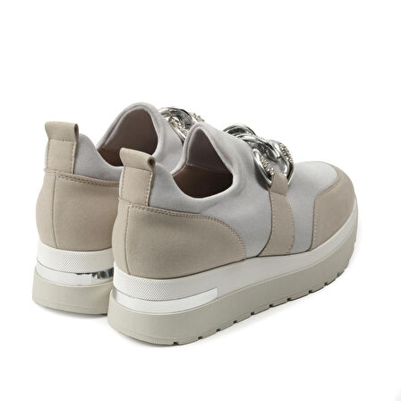 Kadın Dolgu Taban Ayakkabı 9B4636 Comart 4636 TRIC SPRINT Grey