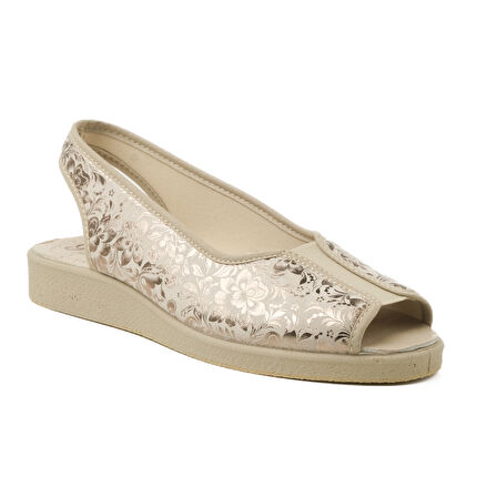 Kadın Sandalet 983 Green Life STRETCH WOMEN'S FOOTWEAR Beige