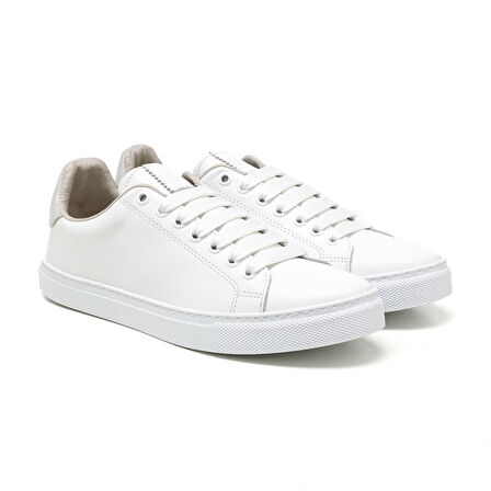 Kadın Sneaker ( Günlük) MAR-25Y-209-02 John May Beyaz-Bej Mel