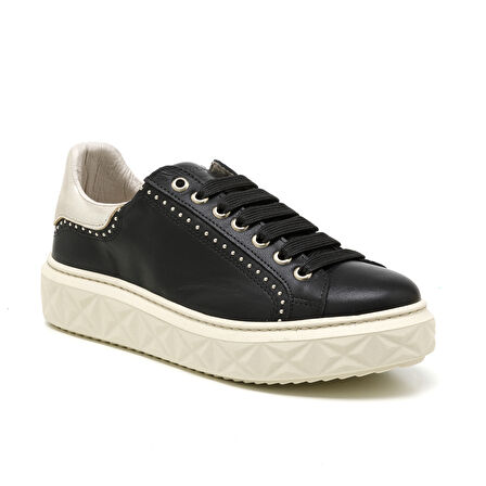 Kadın Sneaker ( Günlük) MAR-25Y-209-8888 John May Siyah-Metalik Altın