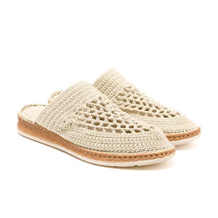 Kadın Terlik BBS_JMY John May Knitwear Slippers Cream